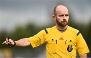 8 September 2018; Referee Garvin Taggart during the SSE Airtricity League U17 Mark Farren Memorial Cup Final match between Finn Harps and Cork City at Finn Park in Ballybofey, Co Donegal. Photo by Oliver McVeigh/Sportsfile