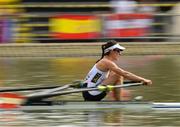 13 September 2018; Anja Manoutschehri of Austria on her way to winning her Lightweight Women's Single Sculls semi-final race on day five of the World Rowing Championships in Plovdiv, Bulgaria. Photo by Seb Daly/Sportsfile