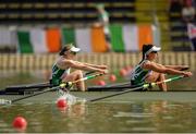 13 September 2018; Aoife Casey, left and Denise Walsh of Ireland on their way to winning their Lightweight Women's Double Sculls semi-final on day five of the World Rowing Championships in Plovdiv, Bulgaria. Photo by Seb Daly/Sportsfile