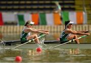 13 September 2018; Aoife Casey, left and Denise Walsh of Ireland on their way to winning their Lightweight Women's Double Sculls semi-final on day five of the World Rowing Championships in Plovdiv, Bulgaria. Photo by Seb Daly/Sportsfile