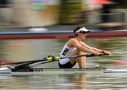 13 September 2018; Anja Manoutschehri of Austria on her way to winning her Lightweight Women's Single Sculls semi-final race on day five of the World Rowing Championships in Plovdiv, Bulgaria. Photo by Seb Daly/Sportsfile