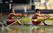 13 September 2018; Patrick Keane, left, and Maxwell Lattimer of Canada on their way to winning their Lightweight Men's Double Sculls semi-final race on day five of the World Rowing Championships in Plovdiv, Bulgaria. Photo by Seb Daly/Sportsfile