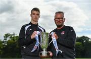 13 September 2018; Cobh Ramblers manager Stephen Henderson, right, and Chris Hull of Cobh Ramblers during the EA SPORTS Cup Final Media Day at FAI HQ, in Abbotstown, Dublin. Photo by Sam Barnes/Sportsfile