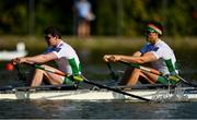14 September 2018; Ronan Byrne, left, and Philip Doyle of Ireland on their way to finishing fifth in their Men's Double Sculls semi-final on day six of the World Rowing Championships in Plovdiv, Bulgaria. Photo by Seb Daly/Sportsfile