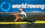 14 September 2018; Sanita Puspure of Ireland on her way to winning her Women's Single Sculls semi-final on day six of the World Rowing Championships in Plovdiv, Bulgaria. Photo by Seb Daly/Sportsfile