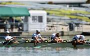 14 September 2018; Ireland team, from left, Fintan McCarthy, Ryan Ballantine, Jacob McCarthy and Andrew Goff following their fifth place finish during their Lightweight Men's Quadruple Sculls final on day six of the World Rowing Championships in Plovdiv, Bulgaria. Photo by Seb Daly/Sportsfile