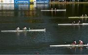 14 September 2018; Ronan Byrne and Philip Doyle of Ireland, left, on their way to finishing fifth in their Men's Double Sculls semi-final on day six of the World Rowing Championships in Plovdiv, Bulgaria. Photo by Seb Daly/Sportsfile