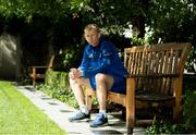 14 September 2018; Head coach Leo Cullen poses for a portrait following a Leinster Rugby Press Conference at the InterContinental Dublin in Ballsbridge, Dublin. Photo by Eóin Noonan/Sportsfile