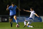 14 September 2018; Neil Farrugia of UCD in action against Ciaran Coll of Finn Harps during the SSE Airtricity League First Division match between UCD and Finn Harps at the UCD Bowl in Dublin. Photo by Harry Murphy/Sportsfile
