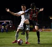 14 September 2018; Kevin Devaney of Bohemians in action against Steven Beattie of Cork City during the SSE Airtricity League Premier Division match between Bohemians and Cork City at Dalymount Park in Dublin. Photo by Stephen McCarthy/Sportsfile