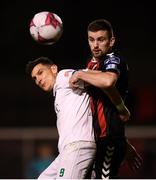 14 September 2018; Graham Cummins of Cork City in action against Dan Byrne of Bohemians during the SSE Airtricity League Premier Division match between Bohemians and Cork City at Dalymount Park in Dublin. Photo by Stephen McCarthy/Sportsfile