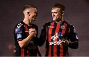 14 September 2018; Paddy Kirk, left, and JJ Lunney of Bohemians following the SSE Airtricity League Premier Division match between Bohemians and Cork City at Dalymount Park in Dublin. Photo by Stephen McCarthy/Sportsfile
