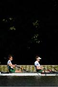 15 September 2018; Aifric Keogh, left, and Emily Hegarty of Ireland make their way to the start prior to their Women's Pair Final on day seven of the World Rowing Championships in Plovdiv, Bulgaria. Photo by Seb Daly/Sportsfile