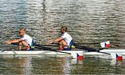 15 September 2018; Miroslav Vrastil, left, and Jiri Simanek of Czech Republic of their way to winning their Lightweight Men's Double Sculls B Final on day seven of the World Rowing Championships in Plovdiv, Bulgaria. Photo by Seb Daly/Sportsfile