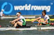 15 September 2018; Emily Hegarty, left, and Aifric Keogh of Ireland on their way to finishing sixth in the Women's Pair Final on day seven of the World Rowing Championships in Plovdiv, Bulgaria. Photo by Seb Daly/Sportsfile