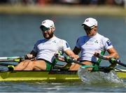 15 September 2018; Paul O'Donovan, left, and Gary O'Donovan of Ireland on their way to winning their Lightweight Men's Double Sculls Final on day seven of the World Rowing Championships in Plovdiv, Bulgaria. Photo by Seb Daly/Sportsfile