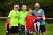 15 September 2018; parkrun Ireland in partnership with Vhi, added their 100th event on Saturday, 15th September, with the introduction of the Tyrrelstown parkrun in Co. Dublin. Pictured are the Martin family, from left, Anthony, Barbara, Lucy, Gerard, and Rose, age 1, from Erris parkrun, Co Mayo. parkruns take place over a 5km course weekly, are free to enter and are open to all ages and abilities, providing a fun and safe environment to enjoy exercise. To register for a parkrun near you visit www.parkrun.ie. Photo by Piaras Ó Mídheach/Sportsfile