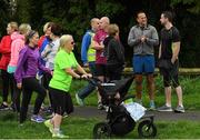 15 September 2018; parkrun Ireland in partnership with Vhi, added their 100th event on Saturday, 15th September, with the introduction of the Tyrrelstown parkrun in Co. Dublin. Pictured is Taoiseach Leo Varadkar, T.D., centre, and his partner Matthew Barrett, right. parkruns take place over a 5km course weekly, are free to enter and are open to all ages and abilities, providing a fun and safe environment to enjoy exercise. To register for a parkrun near you visit www.parkrun.ie. Photo by Piaras Ó Mídheach/Sportsfile