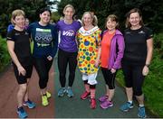 15 September 2018; Cora Staunton with parkrun participants, from left, Sheila Sheirdan, Angela Chambers, Anne Marie Campion, Marie Hastings and Geraldine Staunton, from Westport, County Mayo pictured at the Westport parkrun where Vhi hosted a special event to celebrate their partnership with parkrun Ireland.  Vhi ambassador and four-time All-Ireland Final winner, Cora Staunton was on hand to lead the warm up for parkrun participants before completing the 5km free event. parkrunners enjoyed refreshments post event at the Vhi Relaxation Area where a physiotherapist took participants through a post event stretching routine.   parkrun in partnership with Vhi support local communities in organising free, weekly, timed 5k runs every Saturday at 9.30am.To register for a parkrun near you visit www.parkrun.ie. Photo by Ray Ryan/Sportsfile