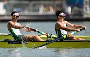15 September 2018; Mark O'Donovan, left, and Shane O'Driscoll of Ireland on their way to finishing fourth in their Men's Pair C Final on day seven of the World Rowing Championships in Plovdiv, Bulgaria. Photo by Seb Daly/Sportsfile