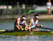15 September 2018; Mark O'Donovan, left, and Shane O'Driscoll of Ireland after finishing fourth in their Men's Pair C Final on day seven of the World Rowing Championships in Plovdiv, Bulgaria. Photo by Seb Daly/Sportsfile