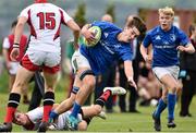 15 September 2018; Brian Deeny of Leinster is tackled by Angus Adair of Ulster during the U19 Interprovincial Championship match between Ulster and Leinster at Newforge Country Club in Belfast. Photo by Oliver McVeigh/Sportsfile