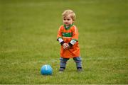 15 September 2018; Caolan Malone, age 1, from Kilmore, Co Wexford, at the 2018 LGFA All-Ireland Club 7s at Naomh Mearnóg & St Sylvesters in Dublin.   Photo by Piaras Ó Mídheach/Sportsfile