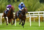 15 September 2018; Madhmoon, with Chris Hayes up, right, on their way to winning the The KPMG Champions Juvenile Stakes during Irish Champions Stakes Day during the Leopardstown Races at Leopardstown in Dublin. Photo by Sam Barnes/Sportsfile