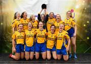 15 September 2018; Banner Ladies, from Ennis, Co Clare, celebrate with the cup after winning the Senior Championship Final, beating Emyvale of Monaghan, during the 2018 LGFA All-Ireland Club 7s at Naomh Mearnóg & St Sylvesters in Dublin. Photo by Piaras Ó Mídheach/Sportsfile