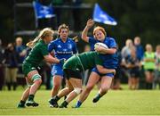 15 September 2018; Meadbh O'Callaghan of Leinster is tackled by Jordan Hopkins of Connacht during the U18 Girls Interprovincial Championship match between Leinster and Connacht at Barnhall RFC in Parsonstown, Leixlip, Co. Kildare. Photo by Barry Cregg/Sportsfile