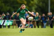 15 September 2018; Meabh Deely of Connacht kicks a conversion during the U18 Girls Interprovincial Championship match between Leinster and Connacht at Barnhall RFC in Parsonstown, Leixlip, Co. Kildare. Photo by Barry Cregg/Sportsfile