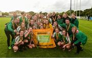 15 September 2018; The Peamount United team celebrate after the Continental Tyres Women’s National League Cup Final between Wexford Youths at Peamount United at Ferrcarrig Park in Wexford. Photo by Matt Browne/Sportsfile