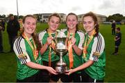 15 September 2018; Peamount United players from left Lucy McCartan, Niamh Barnes, Eleanor Rran-Doyle and Sarah McKevitt celebrates after the Continental Tyres Women’s National League Cup Final between Wexford Youths at Peamount United at Ferrcarrig Park in Wexford. Photo by Matt Browne/Sportsfile
