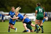 15 September 2018; Ali Miley of Leinster is tackled by Hannah Gullane of Connacht, during the U18 Girls Interprovincial Championship match between Leinster and connacht at Barnhall RFC in Parsonstown, Leixlip, Co. Kildare. Photo by Barry Cregg/Sportsfile