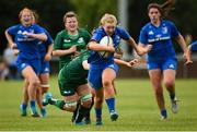15 September 2018; Ciara Faulkner of Leinster is tackled by Lily Brady of Connacht during the U18 Girls Interprovincial Championship match between Leinster and connacht at Barnhall RFC in Parsonstown, Leixlip, Co. Kildare. Photo by Barry Cregg/Sportsfile