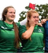 15 September 2018; Claudia McNicholas, right, and Niamh Kenny, left, of Connacht after winning the U18 Girls Interprovincial Championship match between Leinster and connacht at Barnhall RFC in Parsonstown, Leixlip, Co. Kildare. Photo by Barry Cregg/Sportsfile