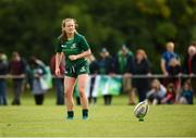 15 September 2018; Meabh Deely of Connacht before kicking a conversion, during the U18 Girls Interprovincial Championship match between Leinster and connacht at Barnhall RFC in Parsonstown, Leixlip, Co. Kildare. Photo by Barry Cregg/Sportsfile