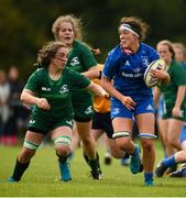 15 September 2018; Holly Leach of Leinster in action against Lily Brady of Connacht during the U18 Girls Interprovincial Championship match between Leinster and connacht at Barnhall RFC in Parsonstown, Leixlip, Co. Kildare. Photo by Barry Cregg/Sportsfile