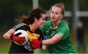 15 September 2018; Action between Saval, Co Down, and Moneymore, Co Derry, in the Intermediate Shield Semi-Final during the 2018 LGFA All-Ireland Club 7s at Naomh Mearnóg & St Sylvesters in Dublin.    Photo by Piaras Ó Mídheach/Sportsfile