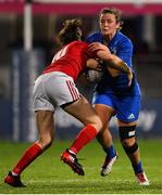 15 September 2018; Nikki Caughey of Leinster is tackled by Nicole Cronin of Munster during the Women’s Interprovincial Championship match between Leinster and Munster at Energia Park in Donnybrook, Dublin. Photo by Brendan Moran/Sportsfile