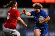 15 September 2018; Emma Hooban of Leinster is tackled by Chloe Pearse of Munster during the Women’s Interprovincial Championship match between Leinster and Munster at Energia Park in Donnybrook, Dublin. Photo by Brendan Moran/Sportsfile
