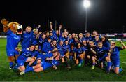 15 September 2018; The Leinster squad celebrate with the cup after the Women’s Interprovincial Championship match between Leinster and Munster at Energia Park in Donnybrook, Dublin. Photo by Brendan Moran/Sportsfile