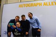 15 September 2018; Leinster players Rhys Rhuddock, Luke McGrath and James Lowe meet and greet supporters in Autograph Alley prior to the Guinness PRO14 Round 3 match between Leinster and Dragons at the RDS Arena in Dublin. Photo by David Fitzgerald/Sportsfile