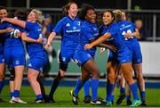 15 September 2018; Leinster players celebrate at the final whistle during the Women’s Interprovincial Championship match between Leinster and Munster at Energia Park in Donnybrook, Dublin. Photo by Brendan Moran/Sportsfile