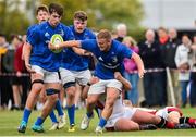 15 September 2018; Charlie Ward of Leinster passes the ball to Brian Deeny of Leinster during the U19 Interprovincial Championship match between Ulster and Leinster at Newforge Country Club in Belfast. Photo by Oliver McVeigh/Sportsfile