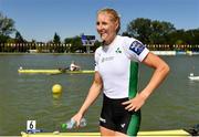 16 September 2018; Sanita Puspure of Ireland following her victory in the Women's Single Sculls Final on day eight of the World Rowing Championships in Plovdiv, Bulgaria. Photo by Seb Daly/Sportsfile
