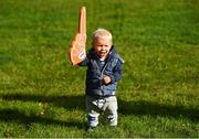 16 September 2018; Cayden Dunleavy, age 17 months, from Sandyford, Co Dublin, at the Marlay Junior parkrun, at Marley Park in Dublin, where Vhi hosted a special event to celebrate their partnership with parkrun Ireland. Vhi hosted a lively warm up routine which was great fun for children and adults alike. Crossing the finish line was a special experience as children were showered with bubbles and streamers to celebrate their achievement and each child received a gift. Junior parkrun in partnership with Vhi support local communities in organising free, weekly, timed 2km runs every Sunday at 9.30am. To register for a parkrun near you visit www.parkrun.ie. Photo by Piaras Ó Mídheach/Sportsfile