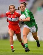 16 September 2018; Cathy Mee of Limerick in action against Ceire Nolan of Louth during the TG4 All-Ireland Ladies Football Junior Championship Final match between Limerick and Louth at Croke Park, Dublin. Photo by Eóin Noonan/Sportsfile