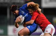 15 September 2018; Lindsey Peat of Leinster is tackled by Aine Staunton of Munster during the Women’s Interprovincial Championship match between Leinster and Munster at Energia Park in Donnybrook, Dublin. Photo by Brendan Moran/Sportsfile
