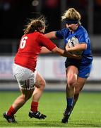 15 September 2018; Emma Hooban of Leinster is tackled by Edel Murphy of Munster during the Women’s Interprovincial Championship match between Leinster and Munster at Energia Park in Donnybrook, Dublin. Photo by Brendan Moran/Sportsfile